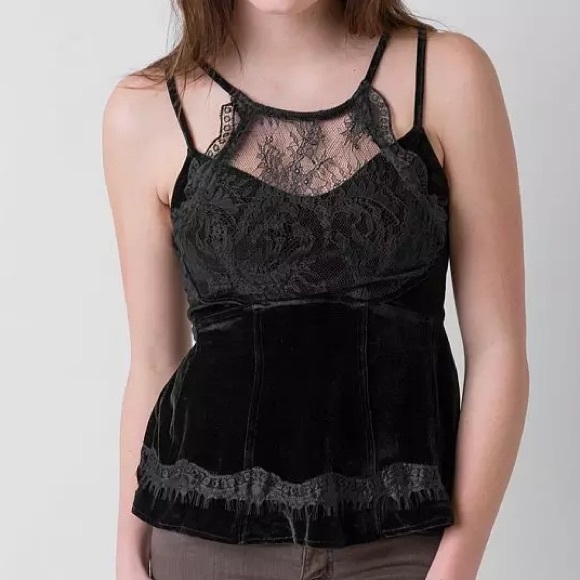 Free People Velvet & Lace Peplum Tank - Picture 12 of 12